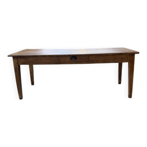 table de ferme pin et - noyer