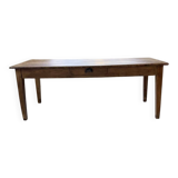 Pine and oak + walnut farmhouse table 1950