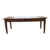 Pine and oak + walnut farmhouse table 1950