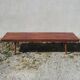 Coffee table in exotic wood vintage tapered foot