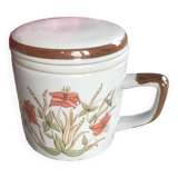 Tisanière grès fleur Orange