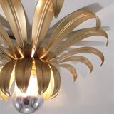 Wall lamp golden flower