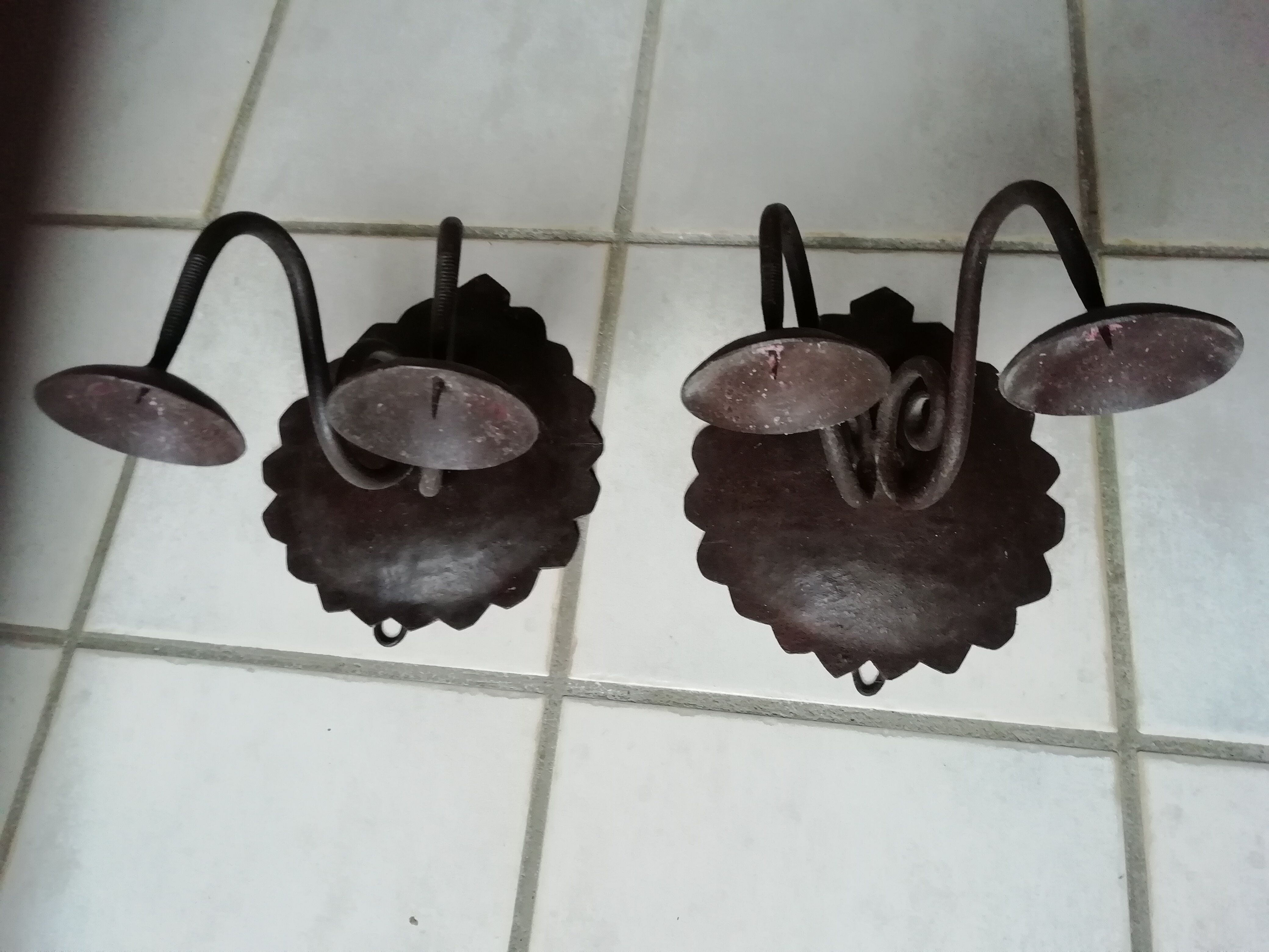 Set of 2 wall candle holders