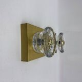Vintage Peill & Putzler Ice glass Wall Lamp , 1970s
