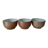 Lot de 3 bols en grès artisanal
