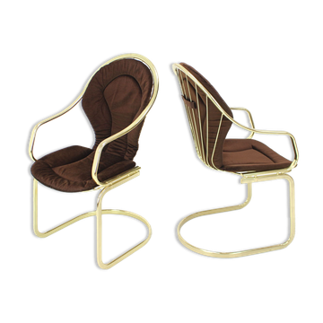Pair of mid century chairs, Italy, 1970