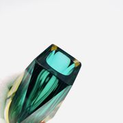 Flavio Poli vase for Seguso - Sommerso - Murano Green & Amber - 1960