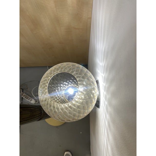 Contemporary "ballotton" amber murano glass wall sconce