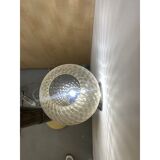 Contemporary "ballotton" amber murano glass wall sconce