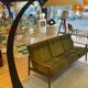 Luna walnut arc floor lamp by Natuzzi, 1990s