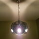 Metal chrome and smoked glass chandelier