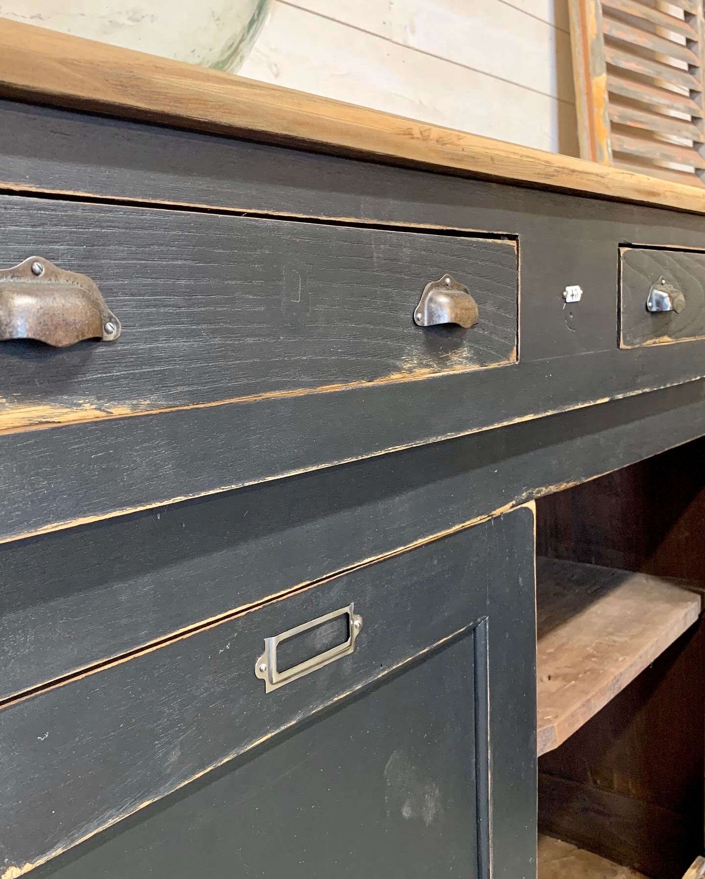 Black patinated Parisian buffet