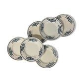 Set of 6 dessert plates "Blois" from the Manufacture de Longchamp