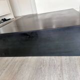 Coffee table in two Max & Moritz modules in black and stainless steel