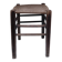 wooden stool with woven plant seat vintage