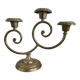 3-spoke brass candle holder