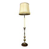 Gilded bronze candlestick mounted as a lamp (electrified to standards)