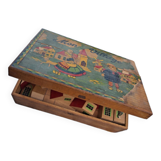 Old wooden construction toy