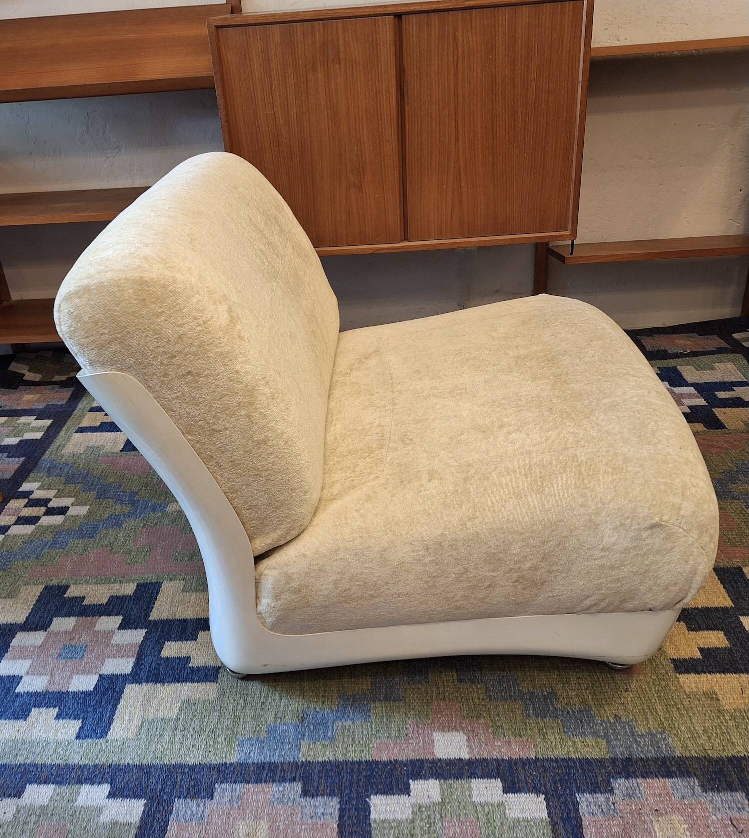 Italian fiberglass lounge chair after Mario Bellini, 1960s