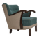 1950s, Danish armchair, original green/beige furniture wool, beech wood.