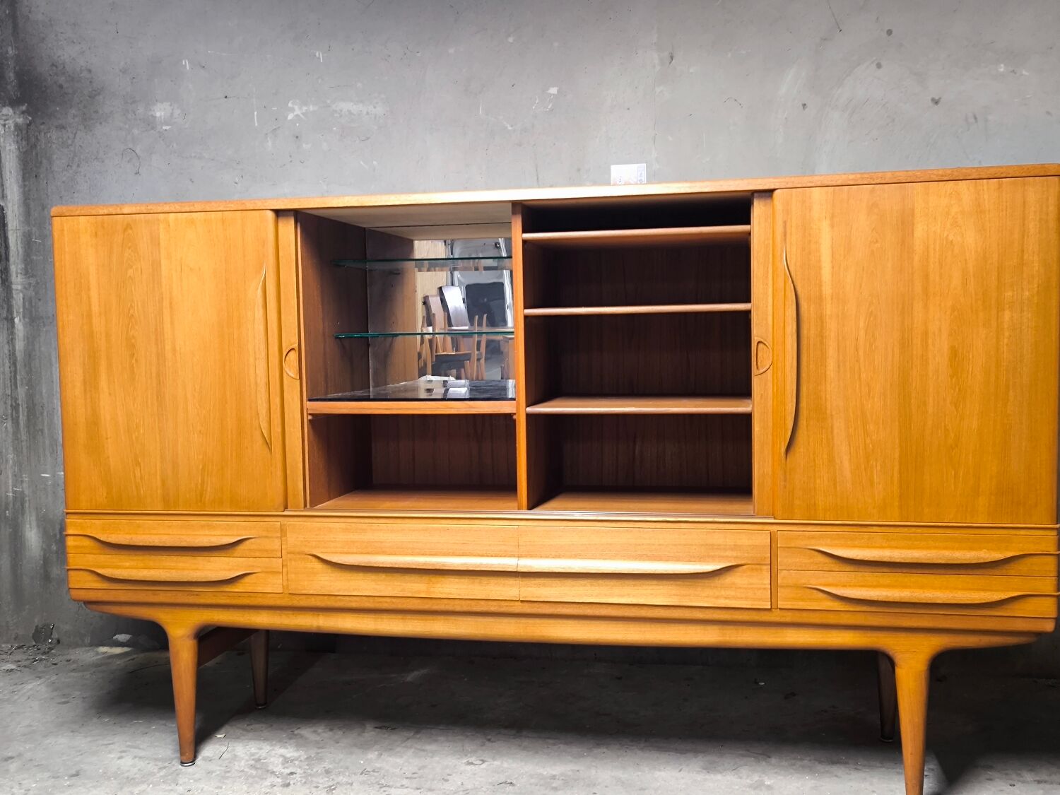 Vintage Scandinavian teak enfilade from the 1960s by Johannes Andersen.