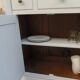 Small Louis Philippe style sideboard of beautiful craftsmanship, enhanced in storm gray.