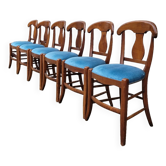 Série de 6 chaises style directoire en velours