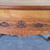 Louis XV low chest of drawers in solid cherry wood