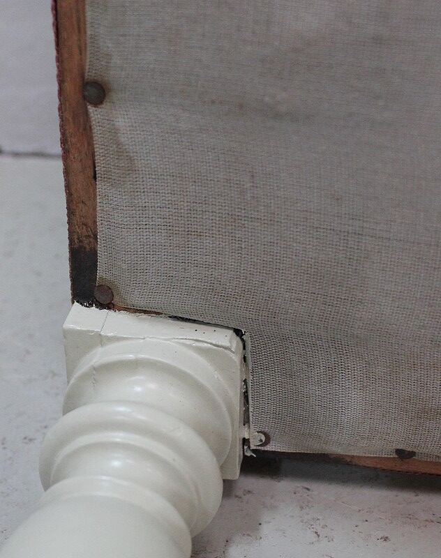 Canvas and wood stool, Louis XIV style - End of XIXth century