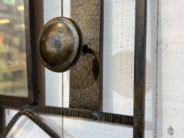 Porte manteaux de style art déco en fer des années 1960