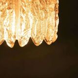 Orrefors Vintage Glass Suspension, Space Age lamp by Fagerlund