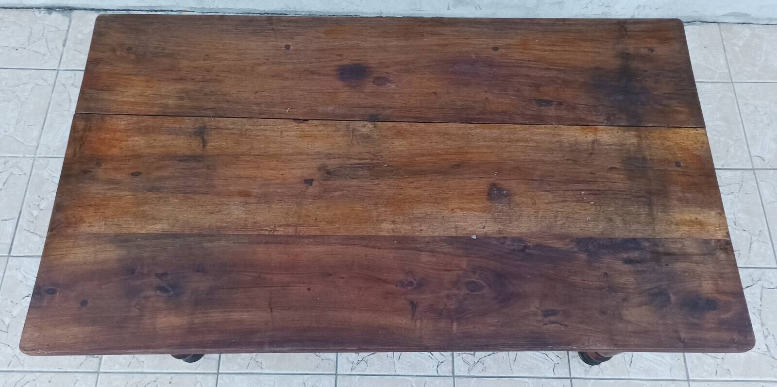 19th-century walnut table