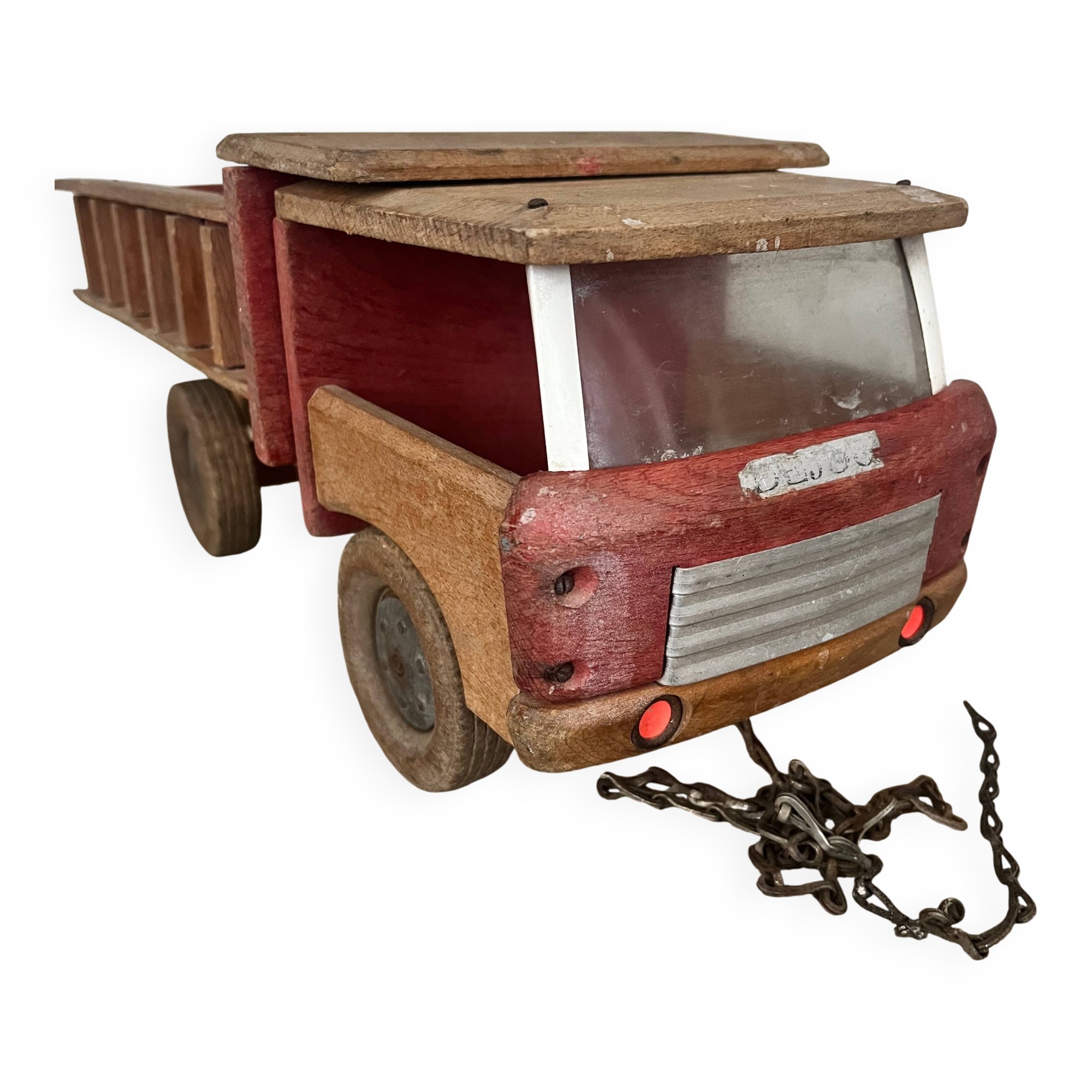 Vintage toy: wooden dump truck Dejou