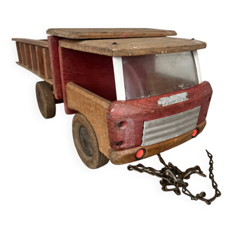 Vintage toy: wooden dump truck Dejou