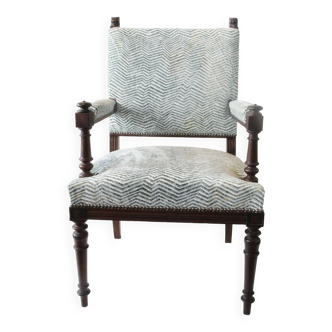 Fauteuil velours style inconnu