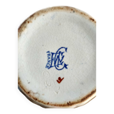 Ensemble thé Gien: théière, tasse et pot a lait