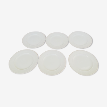 Wedwood white flat plates - batch of 6
