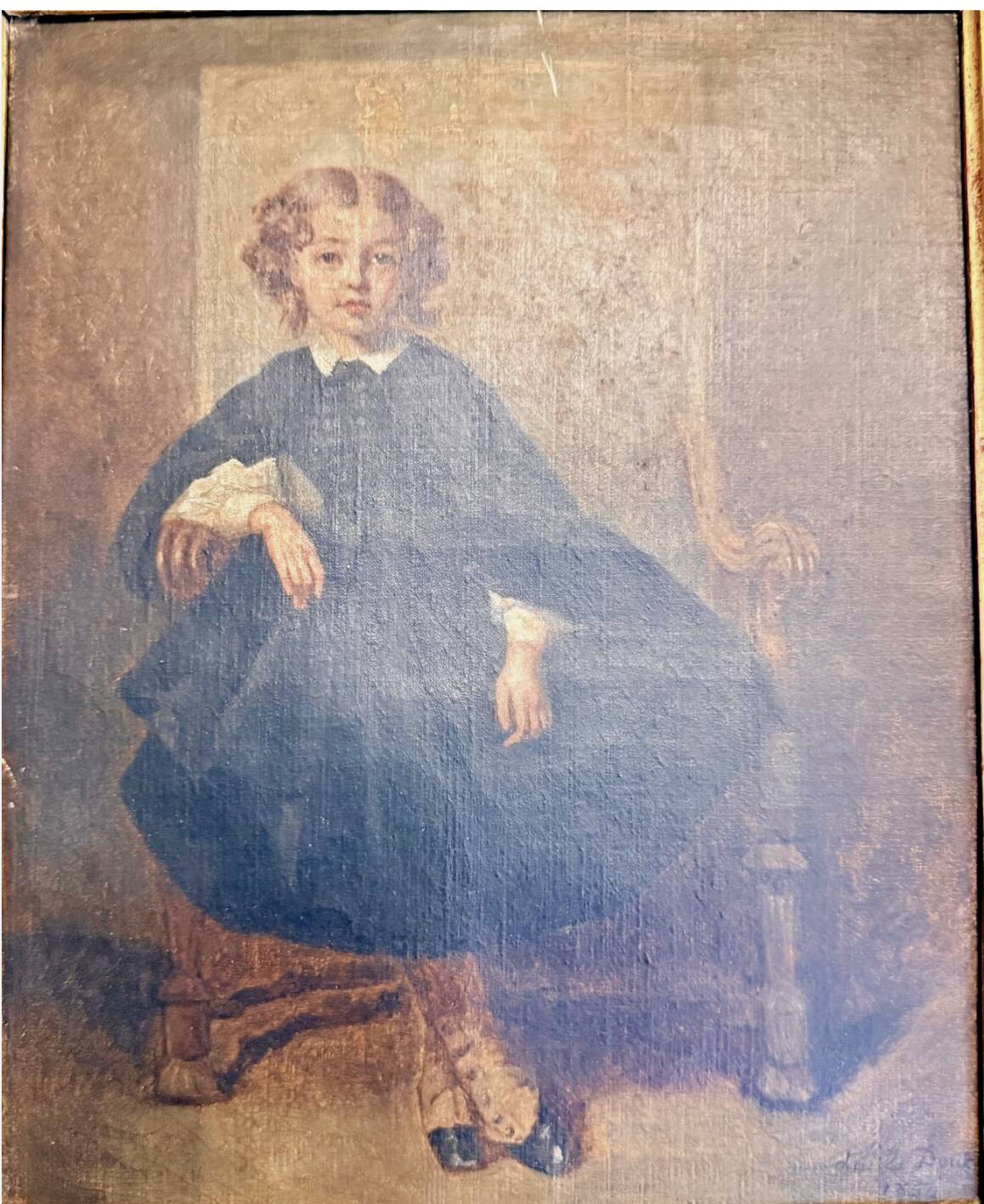 Oil on canvas 19th century – Lucile Doux – Portrait of a young lady