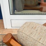 Danish armchair of the 60s in wood and wool of the brand Dyrlund