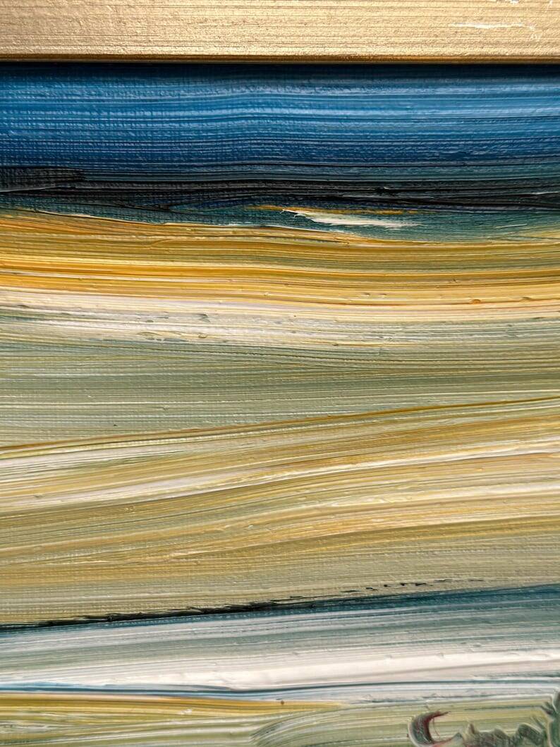 Mid-Century Swedish Oil on Canvas – "Abstract" by Curt Agge, Framed