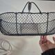 Vintage navy blue metal basket with wooden handle