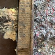 Antique tramp art folk art distressed mirror, Belgium ca 1900s