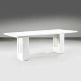 Carlo Scarpa Delfi dining table in white marble