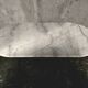 Oval bistro table in white marble with a black cast iron base - 120 cm