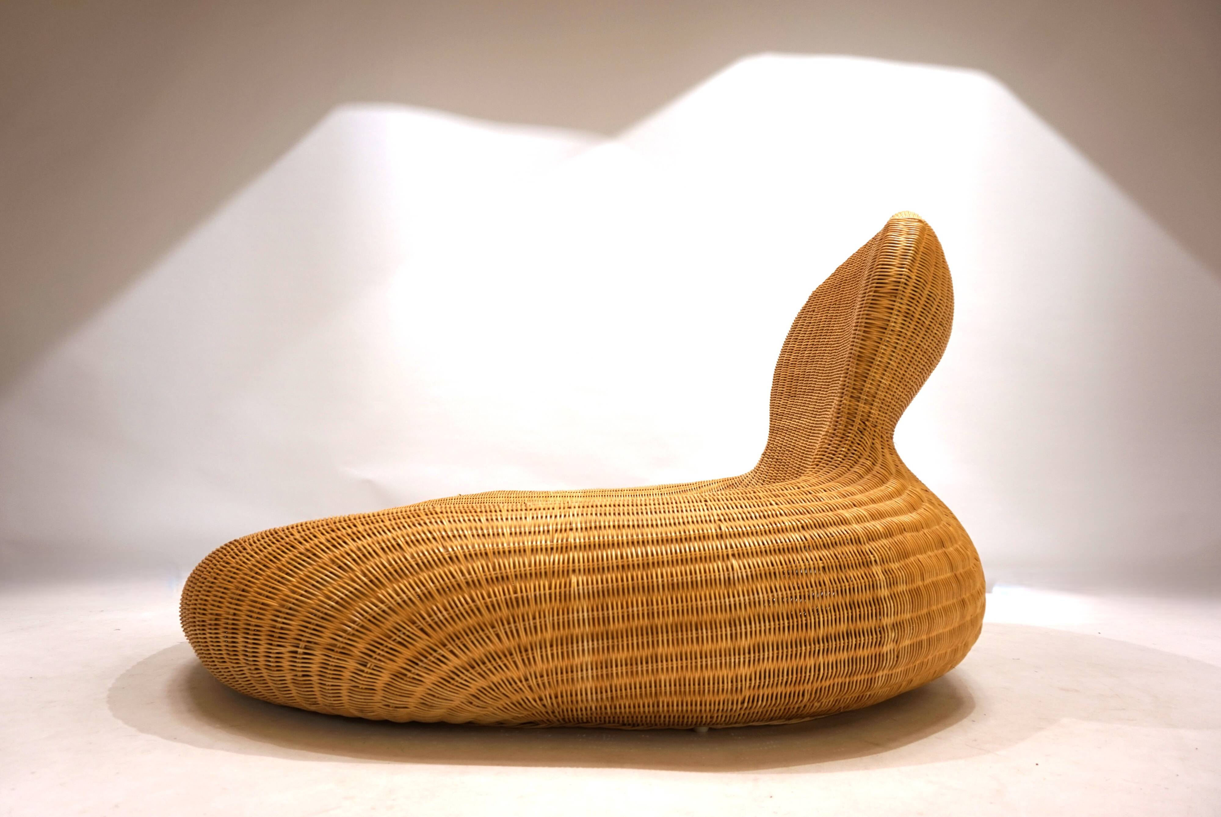 Fauteuil Storvik en rotin par Carl Öjerstam pour Ikea, 2001