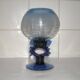 Coupe de verre Murano décorative bleu cobalt