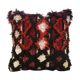 Vintage handwoven multi color turkish flokati shagy pillow cover, handwoven square turkish shaggy tu