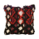 Vintage handwoven multi color turkish flokati shagy pillow cover, handwoven square turkish shaggy tu
