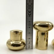 6 small brass candlesticks • Landskrona Mässing • Sweden • Circa 1978