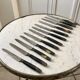 Set of 12 dark Bakelite knives 60s-70s